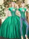 Gorgeous Green Ball Gowns Sweetheart Sleeveless Tulle Floor Length Lace Up Beading Quinceanera Dress