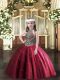 Top Selling Sleeveless Lace Up Floor Length Beading Little Girls Pageant Dress Wholesale