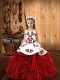 Organza Sleeveless Floor Length Little Girls Pageant Dress Wholesale and Embroidery and Ruffles