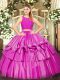 Captivating Sleeveless Ruffled Layers Zipper Quinceanera Gowns