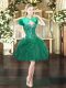 Exquisite Dark Green Sweetheart Lace Up Beading and Ruffles Prom Gown Sleeveless