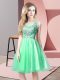 High End Tulle Sleeveless Knee Length Prom Party Dress and Beading