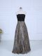 Admirable Black Zipper Homecoming Dress Lace Long Sleeves Floor Length