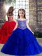 Off The Shoulder Sleeveless Little Girls Pageant Gowns Beading and Appliques Lace Up