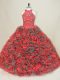 Suitable Multi-color Lace Up Quinceanera Dresses Embroidery Sleeveless Brush Train