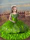 Top Selling Sleeveless Satin and Organza Lace Up Little Girls Pageant Dress Wholesale for Wedding Party