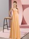 Low Price Empire Prom Dresses Orange Sweetheart Chiffon Sleeveless Floor Length Lace Up