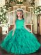Sleeveless Ruffles Lace Up Pageant Dress for Womens