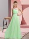 Chiffon Backless Scoop Sleeveless Floor Length Prom Gown Beading