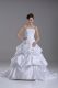 Great Beading and Pick Ups Wedding Dresses White Lace Up Sleeveless Brush Train