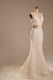Discount White Column/Sheath V-neck Sleeveless Lace Brush Train Backless Lace and Belt Wedding Gowns