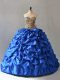 Blue 15 Quinceanera Dress Sweetheart Sleeveless Lace Up