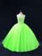 Hot Sale Lace Up Quince Ball Gowns Beading Sleeveless Floor Length