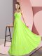 Attractive Floor Length Yellow Green Prom Party Dress Sweetheart Sleeveless Lace Up
