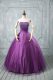 Latest Eggplant Purple and Purple Sweet 16 Dresses Sweet 16 and Quinceanera with Beading Strapless Sleeveless Lace Up