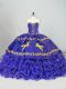 New Style Ball Gowns Sleeveless Purple Sweet 16 Quinceanera Dress Brush Train Lace Up