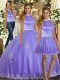 Floor Length Backless 15th Birthday Dress Lavender for Sweet 16 and Quinceanera with Appliques