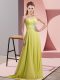 Hot Selling Yellow Green Prom and Party and Military Ball with Beading Sweetheart Sleeveless Lace Up