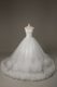 Free and Easy White Sleeveless Tulle Court Train Lace Up Bridal Gown for Wedding Party