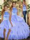 Halter Top Sleeveless Tulle Sweet 16 Dresses Beading and Appliques Backless