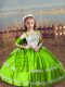 Trendy Straps Lace Up Beading and Embroidery Pageant Gowns For Girls Sleeveless