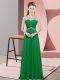 Floor Length Green Dress for Prom Scoop Sleeveless Backless