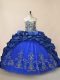 High Quality Sleeveless Brush Train Beading Lace Up Sweet 16 Quinceanera Dress