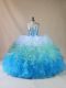 Multi-color Sleeveless Organza Lace Up Quinceanera Dress for Sweet 16 and Quinceanera