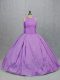 Flare Ball Gowns Ball Gown Prom Dress Lilac Scoop Taffeta Sleeveless Floor Length Zipper