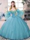 Fine Long Sleeves Lace Up Beading and Ruching Sweet 16 Dress