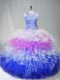 Charming Multi-color Sweet 16 Quinceanera Dress Scoop Sleeveless Zipper