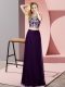 Purple Sleeveless Chiffon Backless Prom Party Dress for Prom and Party