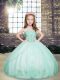 Floor Length Ball Gowns Sleeveless Apple Green Pageant Gowns For Girls Lace Up
