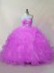 Top Selling Floor Length Ball Gowns Sleeveless Lilac Sweet 16 Dresses Lace Up