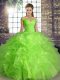 Super Quince Ball Gowns Military Ball and Sweet 16 and Quinceanera with Beading and Ruffles Off The Shoulder Sleeveless Lace Up