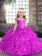 Sleeveless Lace Up Floor Length Beading Kids Pageant Dress