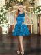 Hot Sale Scoop Sleeveless Organza Homecoming Dress Ruffles Lace Up