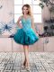 Exquisite Sleeveless Beading and Ruffles Lace Up Party Dress Wholesale