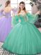 Fantastic Sleeveless Lace Up Floor Length Beading 15 Quinceanera Dress