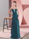 New Arrival Teal Zipper Sweetheart Beading Prom Evening Gown Chiffon Sleeveless