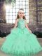 Floor Length Ball Gowns Sleeveless Apple Green High School Pageant Dress Lace Up