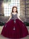Admirable Fuchsia Sleeveless Tulle Lace Up Pageant Dress Toddler for Party and Wedding Party
