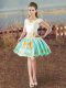 Exceptional V-neck Sleeveless Lace Up Homecoming Dress White Satin