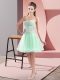 Mini Length Apple Green Homecoming Dress Sweetheart Sleeveless Zipper