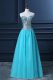 Aqua Blue A-line Tulle Sweetheart Sleeveless Beading Floor Length Zipper Glitz Pageant Dress