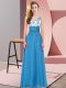 Customized Sleeveless Appliques Backless Bridesmaid Gown