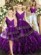 Stunning Organza Sleeveless Floor Length Ball Gown Prom Dress and Beading and Embroidery and Ruffles
