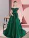 Green Zipper Quinceanera Gowns Lace Sleeveless Court Train