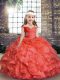 Organza Sleeveless Floor Length Pageant Dresses and Beading and Ruching