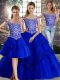 Royal Blue Sleeveless Beading and Lace Lace Up Sweet 16 Quinceanera Dress